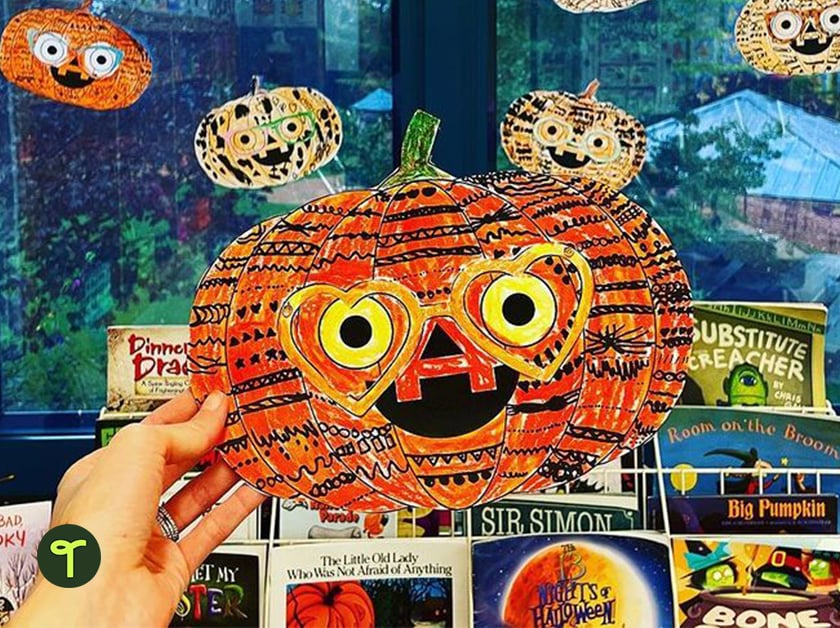zentangle pumpkin craft for halloween