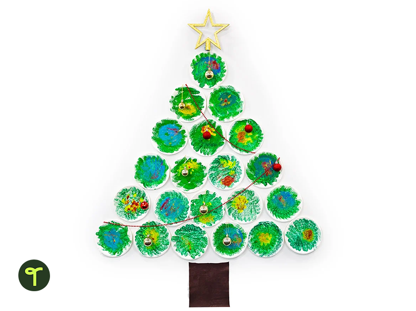 Classroom Christmas Tree Paper Plate Craft Project - Teach Starter