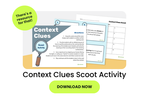 Context Clues Resource Teach Starter
