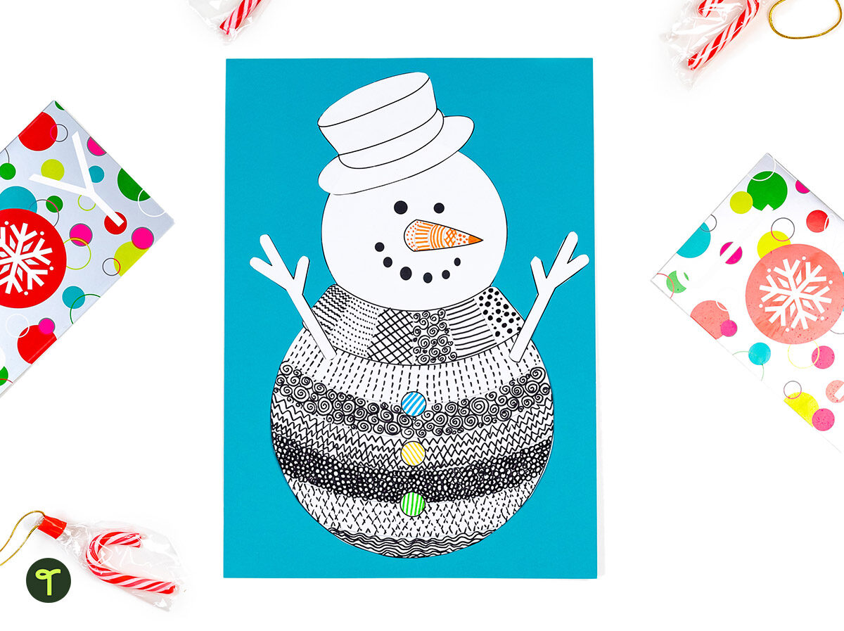 printable snowman christmas craft