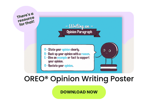 Oreo Opinion Writing Poster Teach Starter