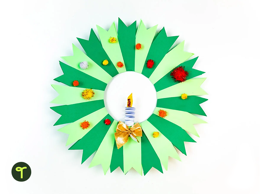 Paper Plate Wreath Craft for Christmas - Teach Starter