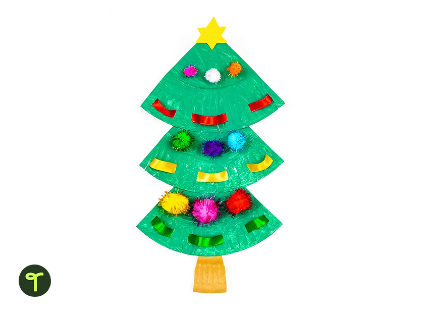 Single Christmas Tree Craft With Paper Plates - Teach Starter