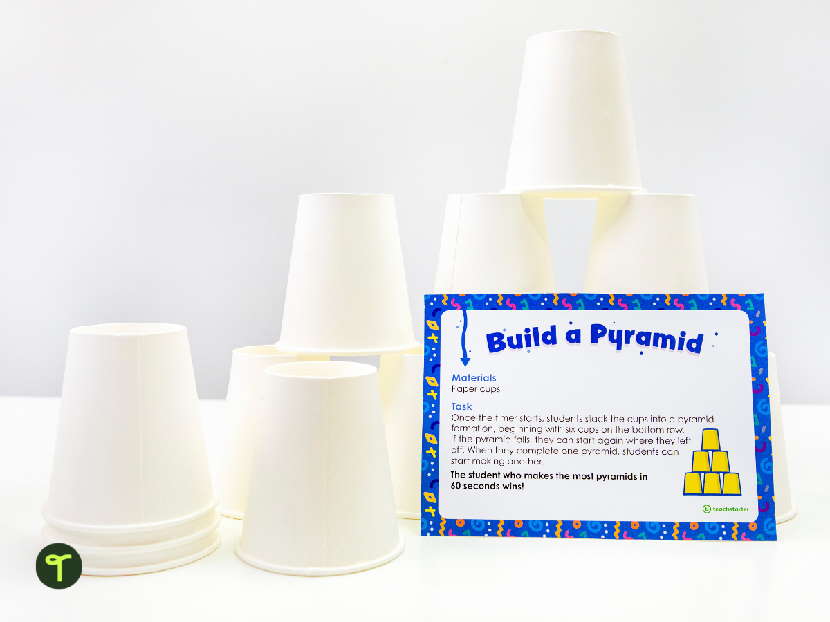 Build a pyramid party game resource