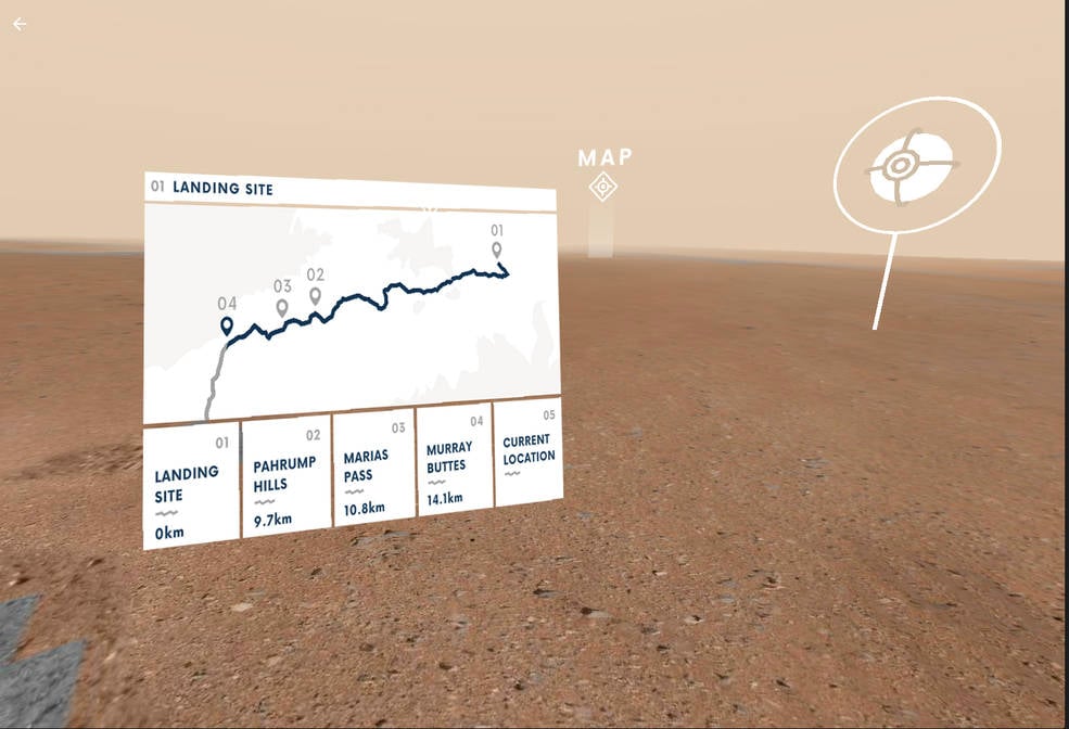 Mars virtual field trip