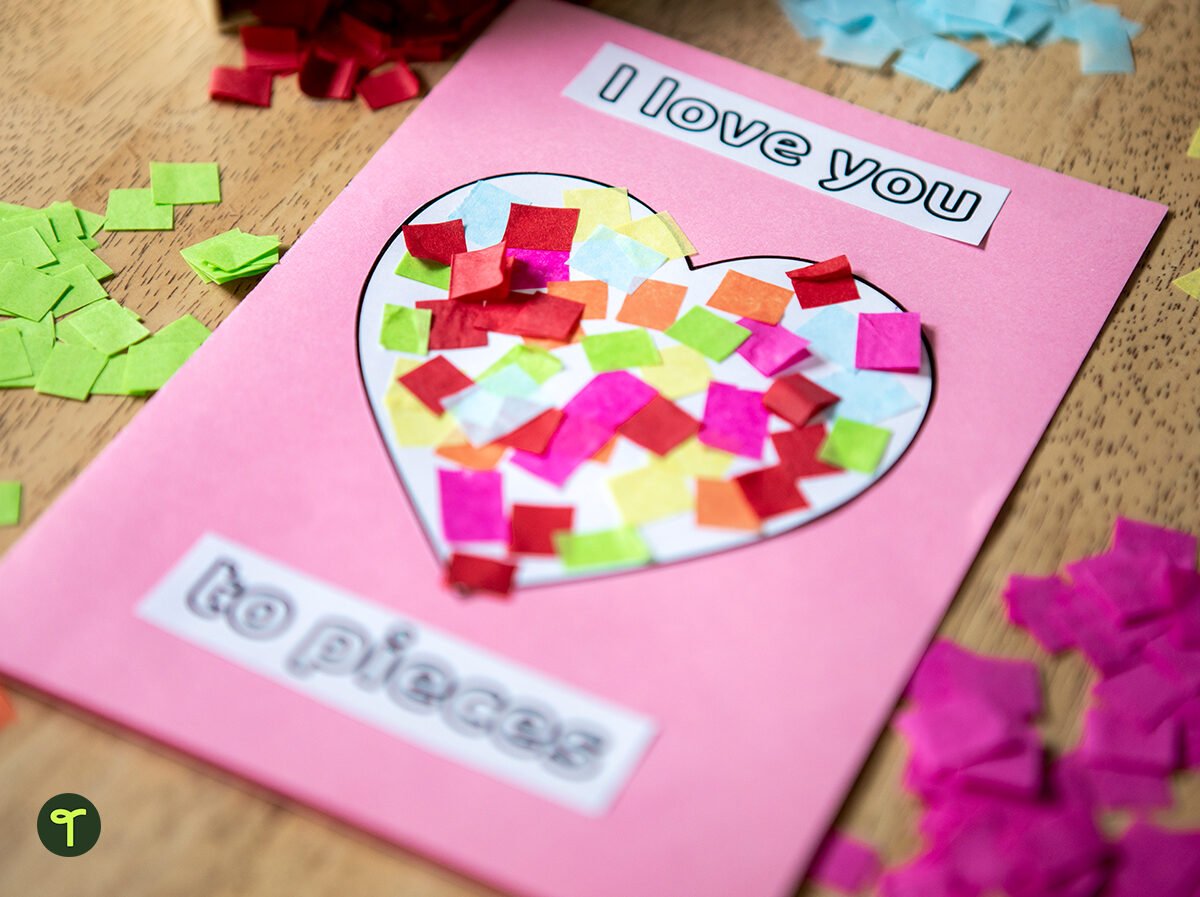 Valentine's Day I love you to pieces card