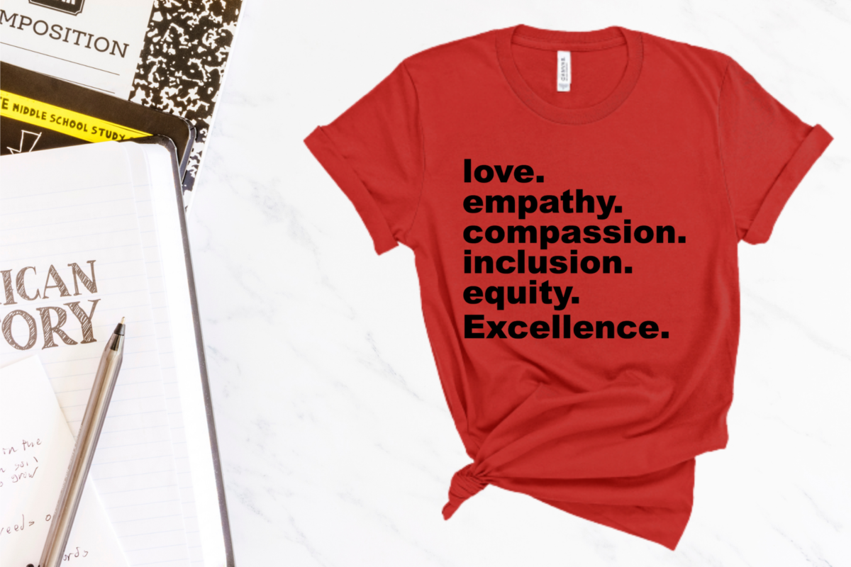 inspirational teacher t-shirt teach lead with excellence