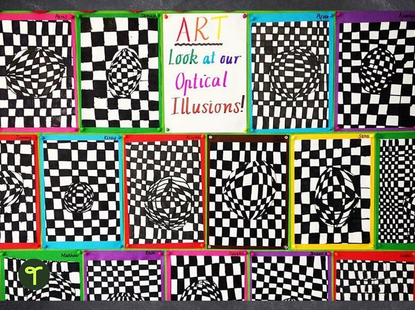 optical illusion art activity for kids