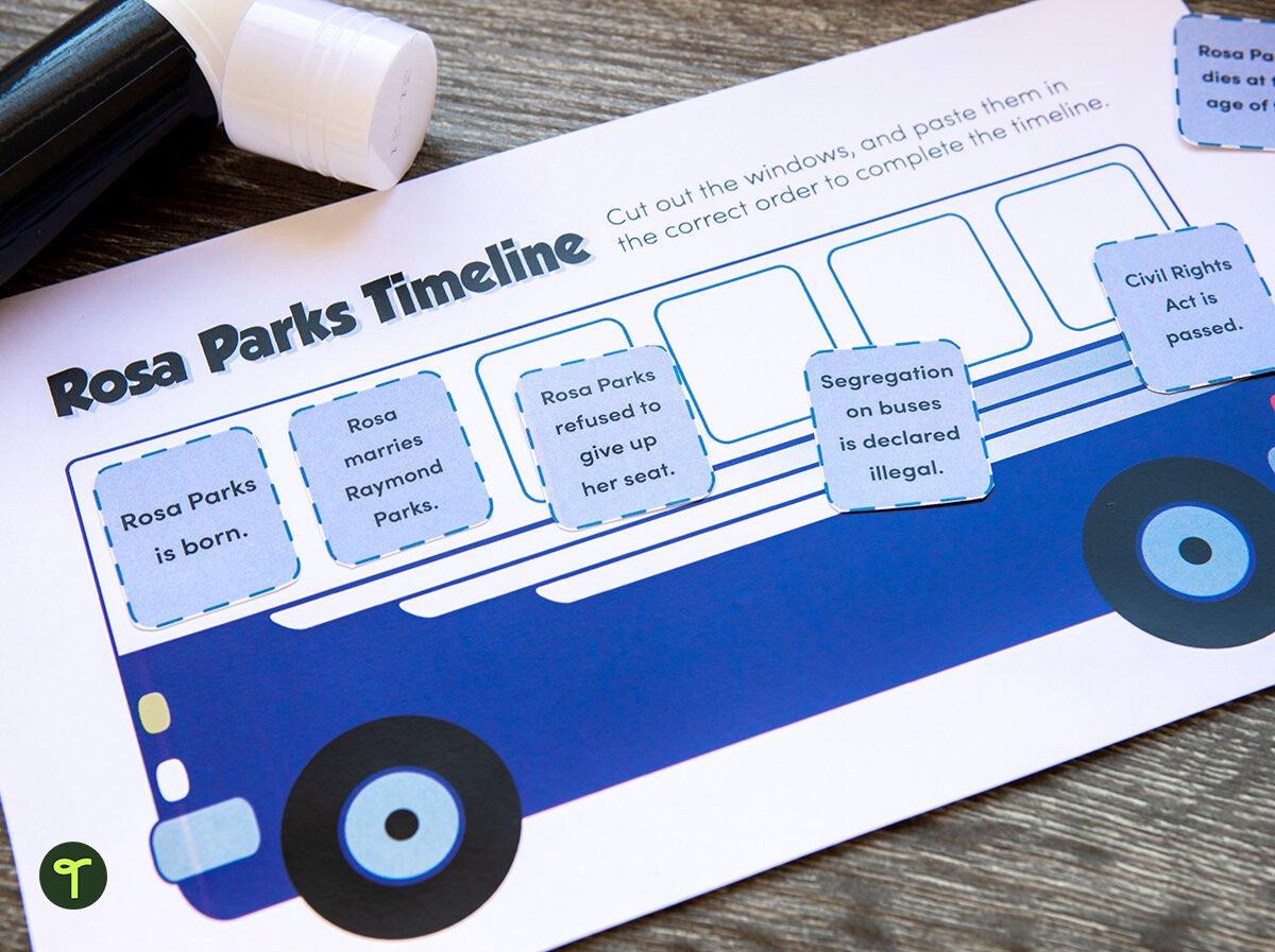 Rosa Parks Timeline Activity Teach Starter