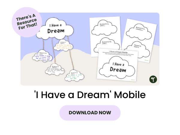 'I Have a Dream' Mobile with pink 
