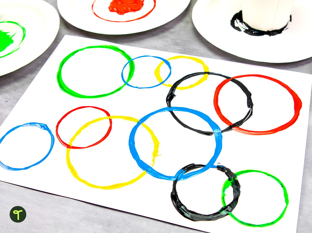 Olympic Rings Stamp Craft
