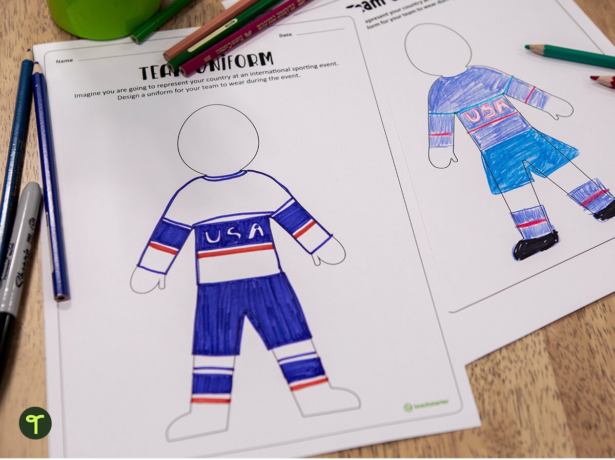 Olympics Uniform Activity for Kids