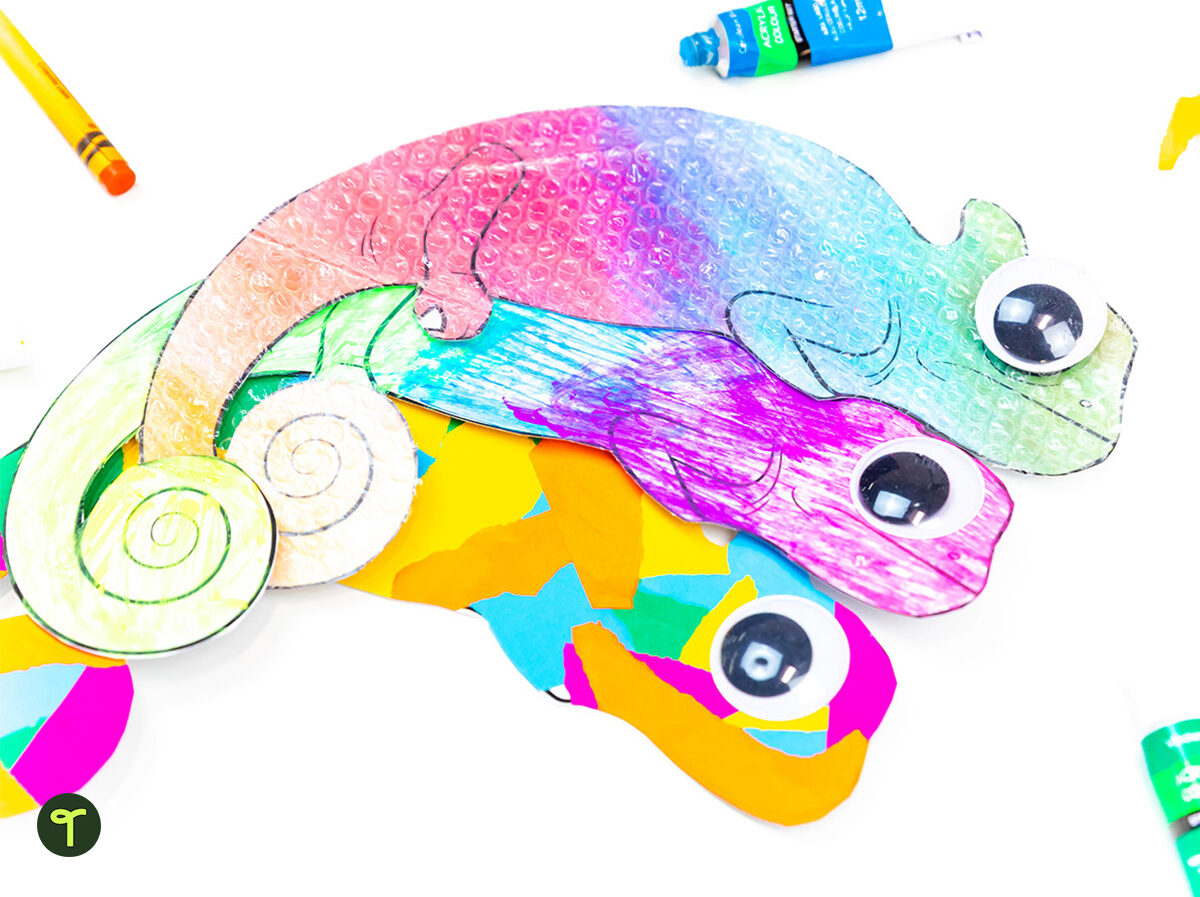 Chameleon craft for kids