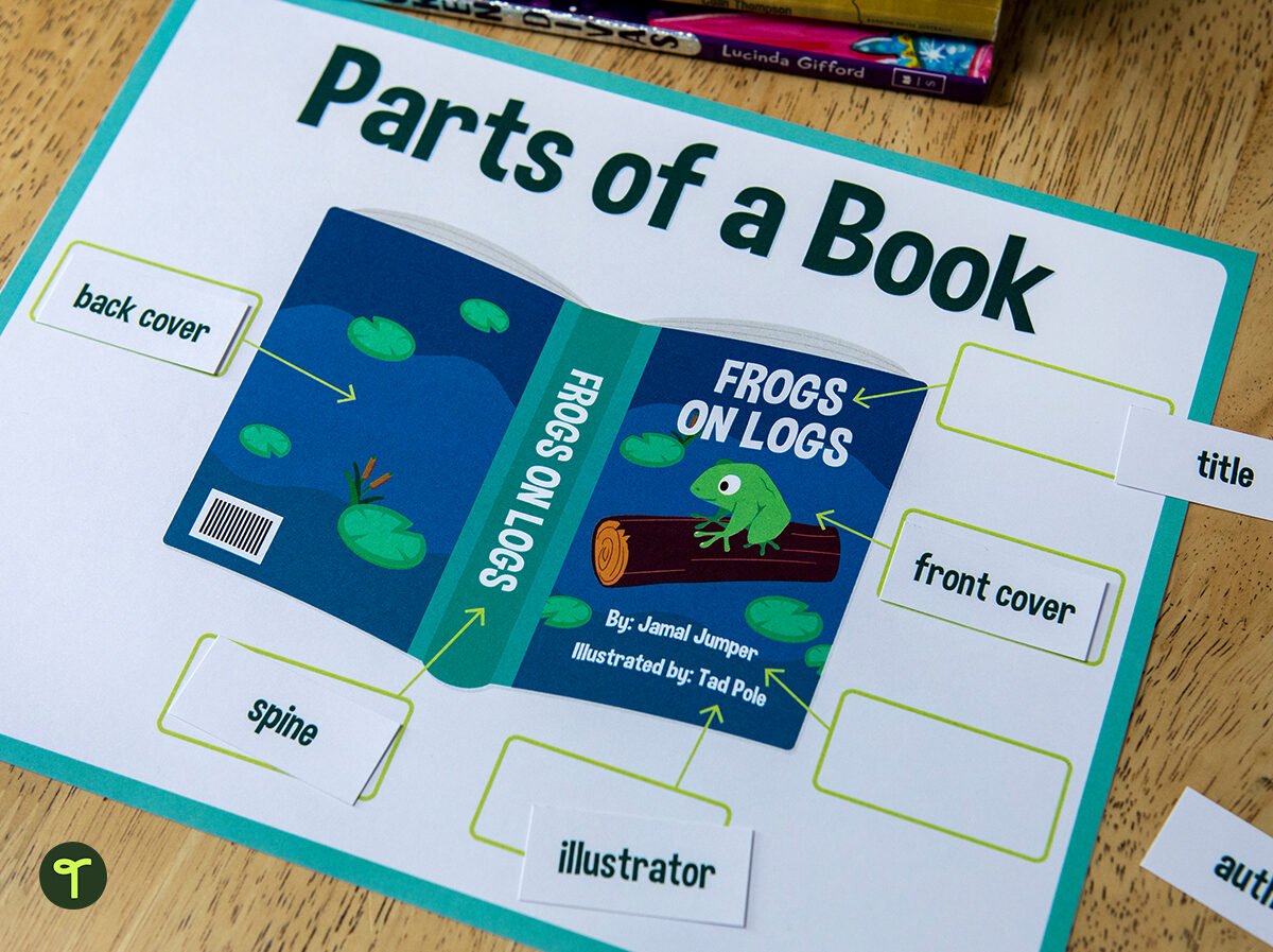 parts of a book activity