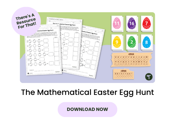 The Mathematical Easter Egg Hunt with pink 