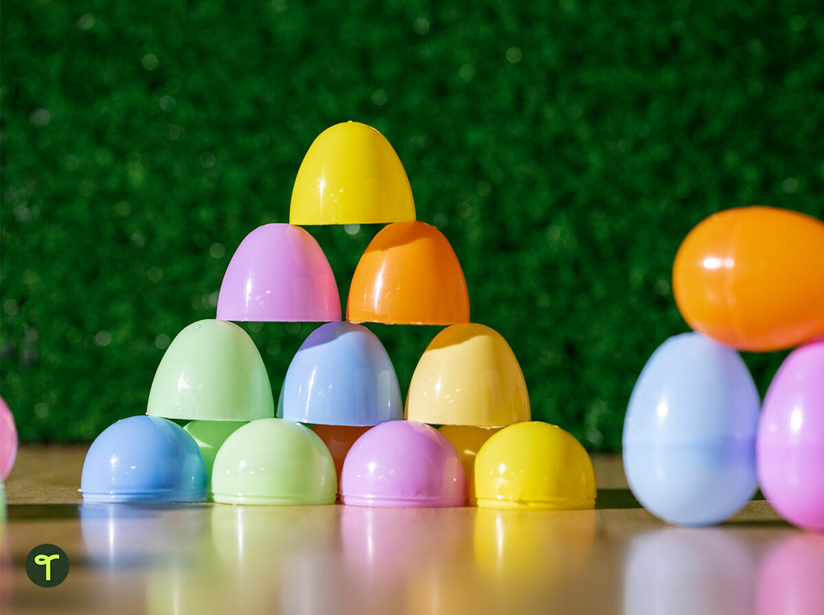 easter egg stacking stem activity