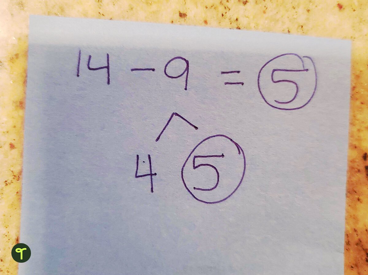 making 10 subtraction strategy