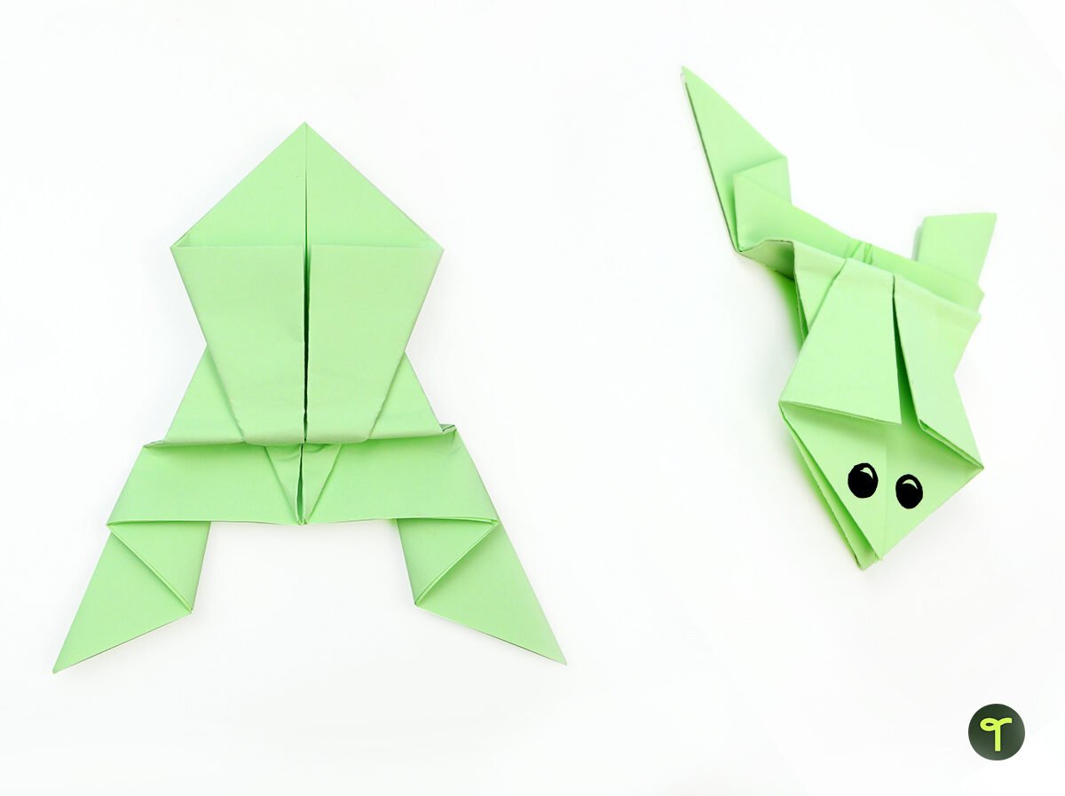 origami frog activity for kids