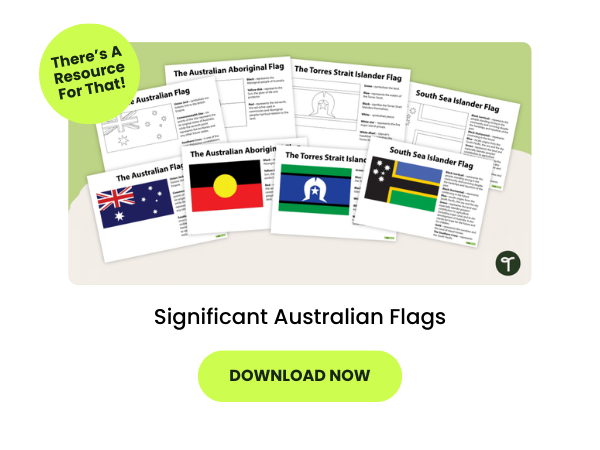 A primary school teaching resource called 'Significant Australian Flags'