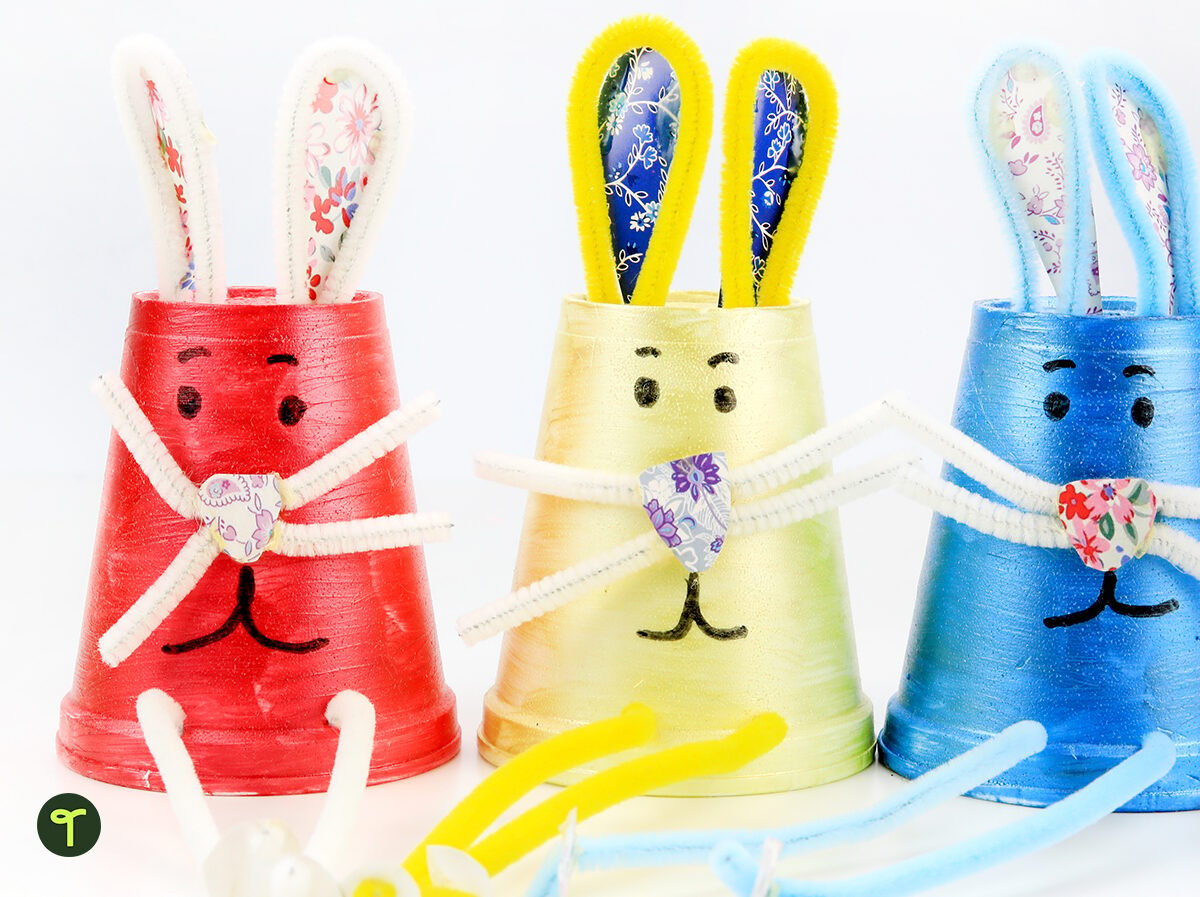 Easter bunny cups craft