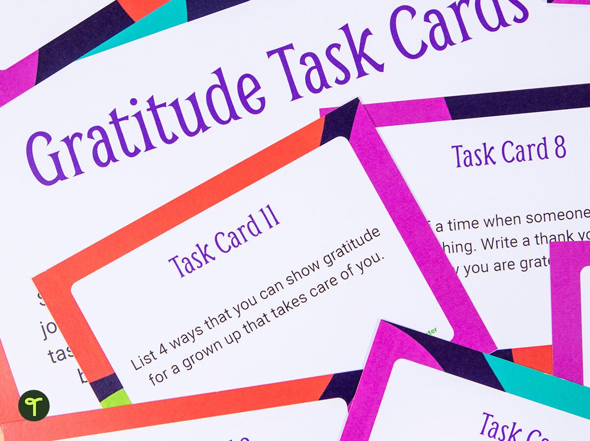 Gratitude Task Cards