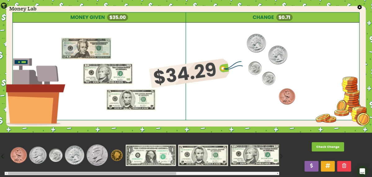 A screenshot showing the Cost and Change theme.