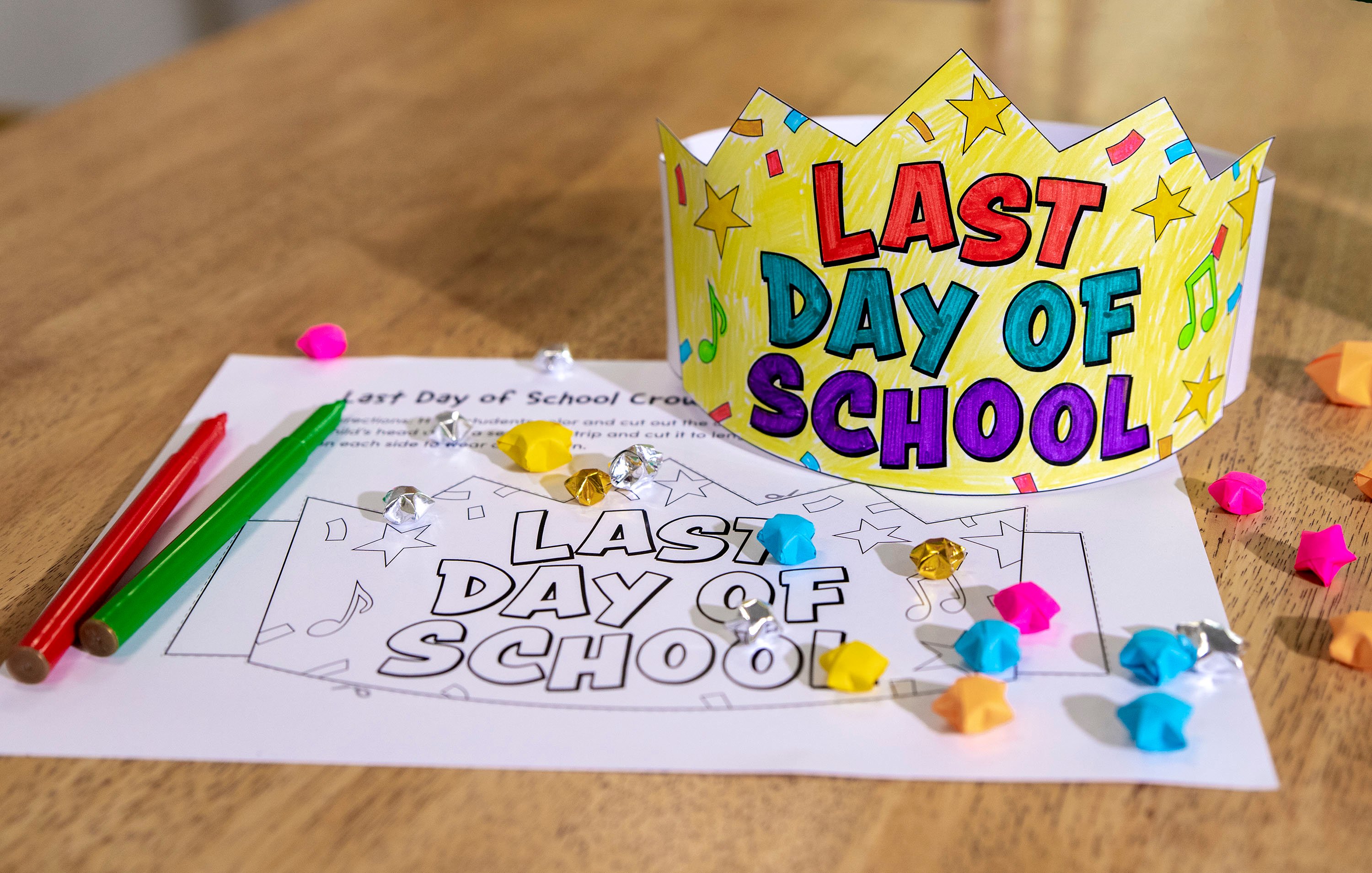 Printable Last Day of School Crown for Kids - Teach Starter