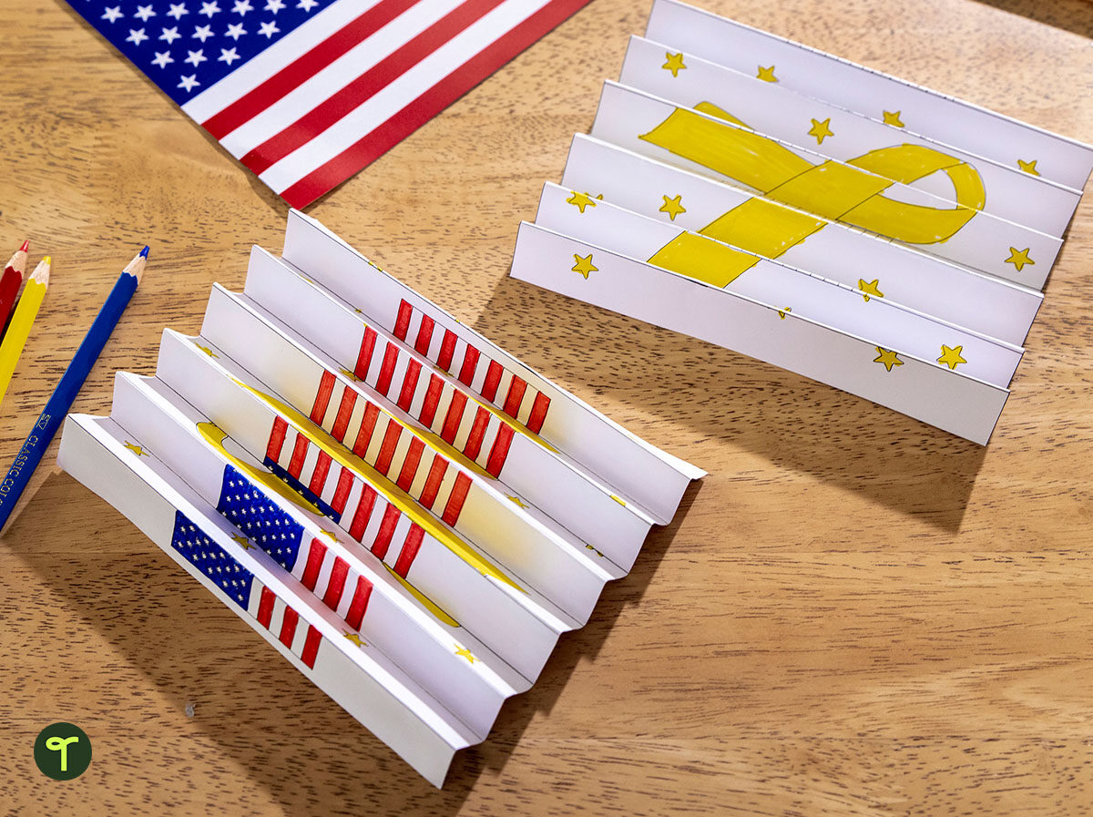 American flag memorial day activity for kids