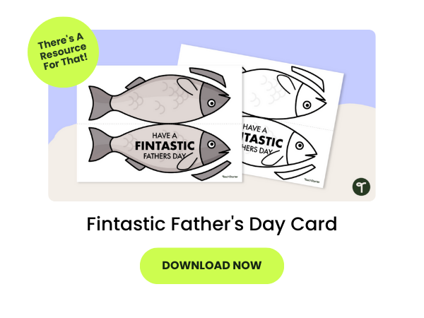 Fintastic Father's Day Card preview with green 