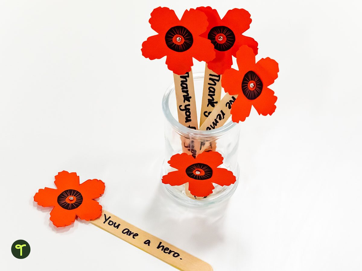 Memorial Day poppy activity for kids