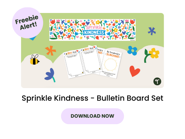 Sprinkle Kindness - Bulletin Board Set preview with pink 