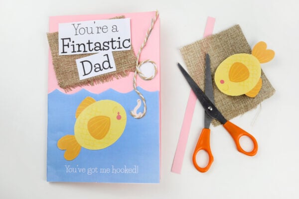 You're a Fintastic Dad Fish Card on white table