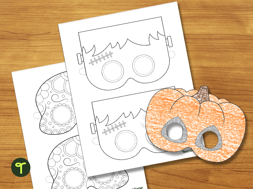 Printable Halloween Masks – Assorted | Teach Starter