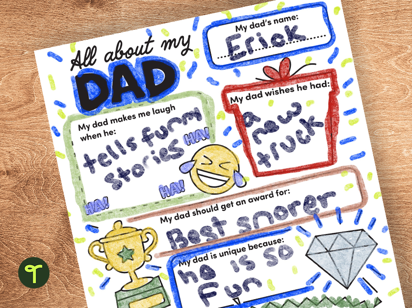 Father’s Day poster for kids