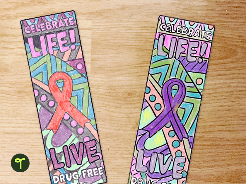 Red Ribbon Week Reading Bookmarks – Just Say No, Red Ribbon Week Bookmarks