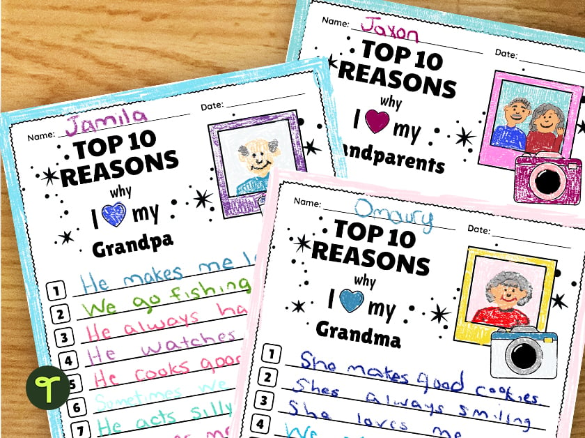 grandmother acrostic poem template