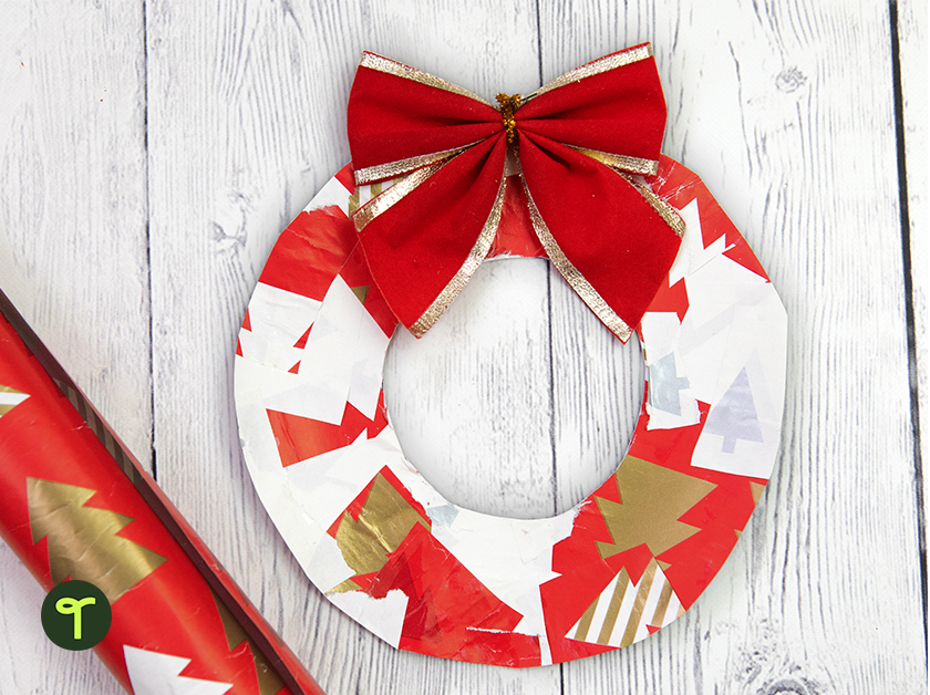 DIY Christmas wreath craft for kids