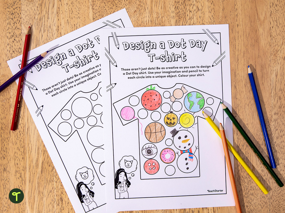 design a dot day t-shirt template