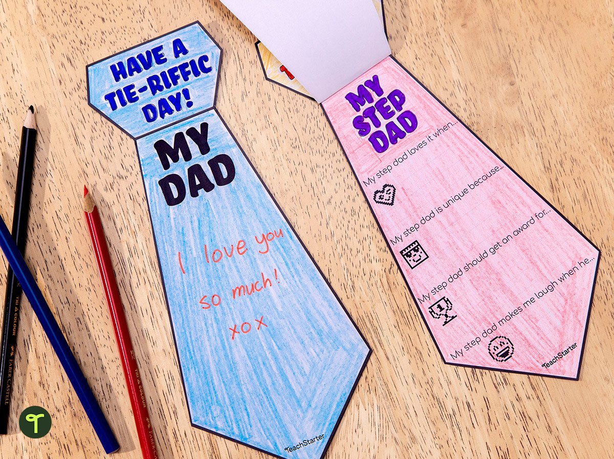 Father's Day printable craft template