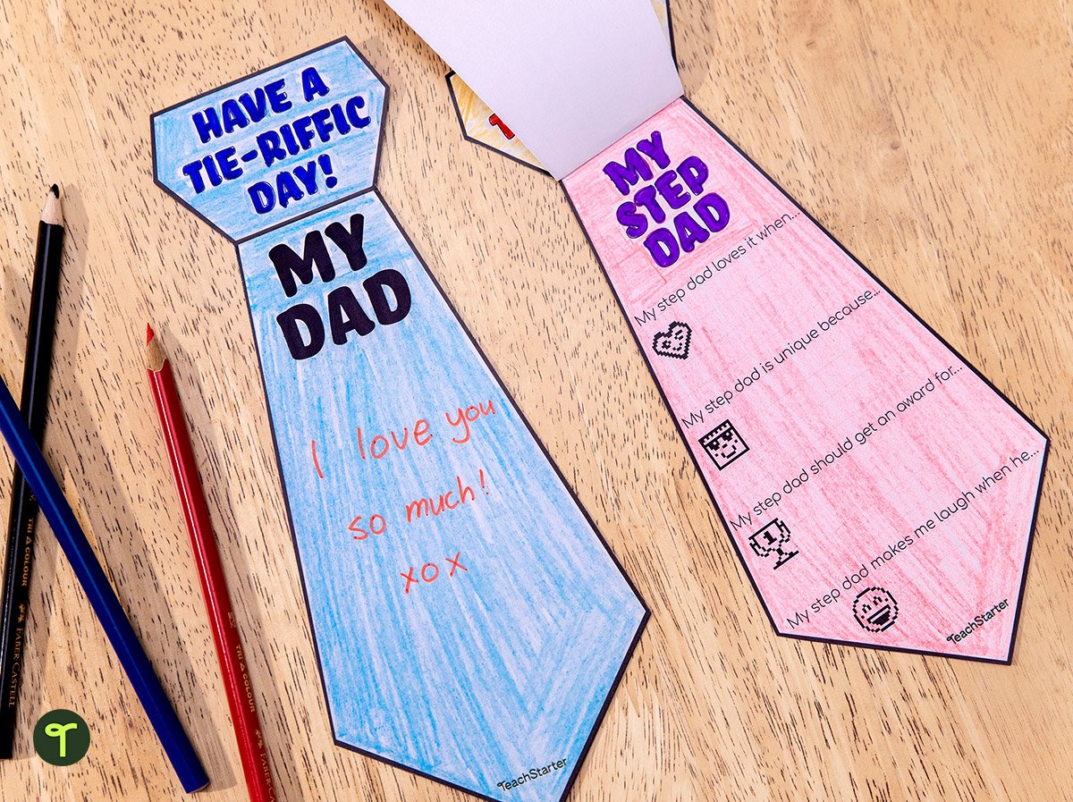 father s day tie template upper grades teach starter