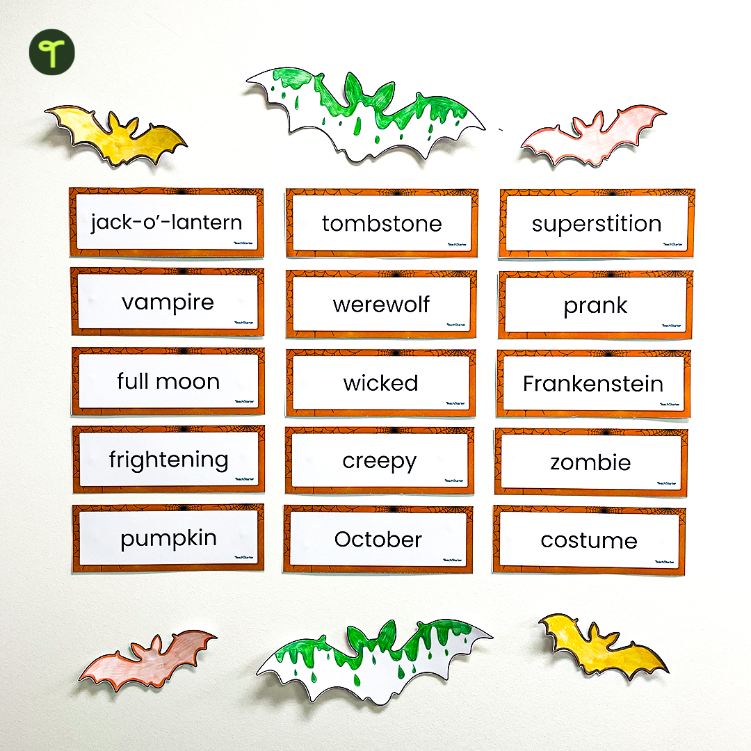 Halloween Word Wall Vocabulary