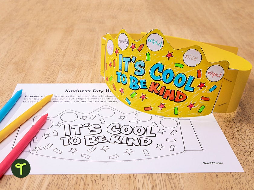 printable kindness hat or crown for kids