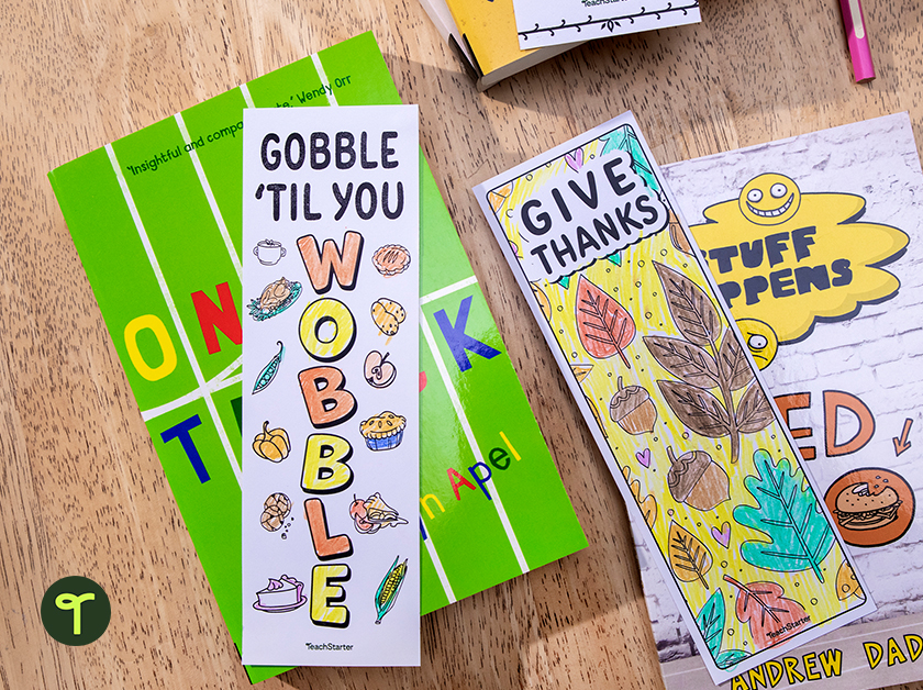 Printable Thanksgiving Coloring Bookmarks