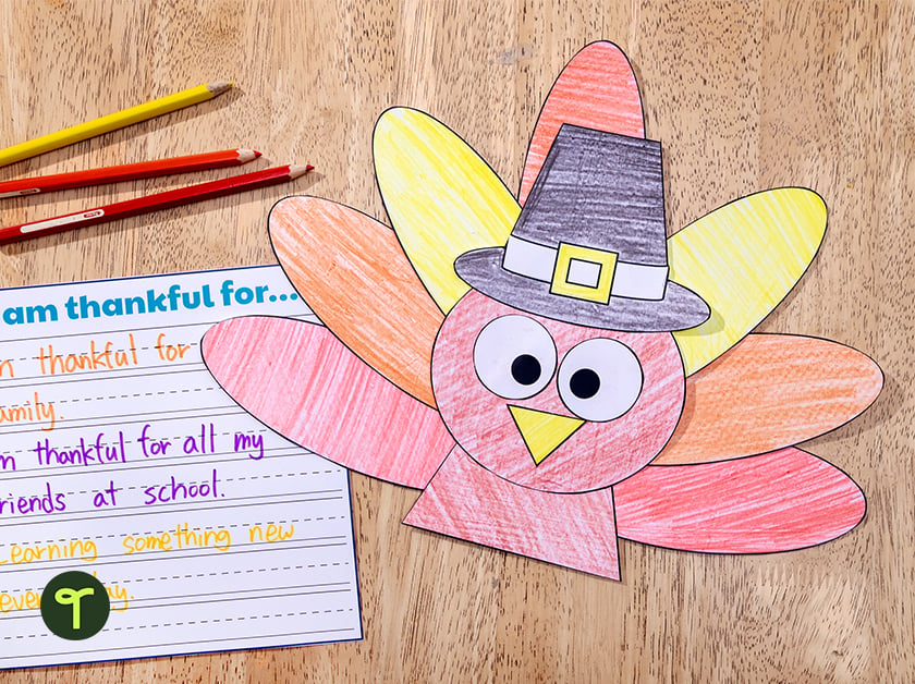Thanksgiving writing activity — teach starter