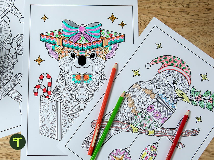 printable australian animals mindful colouring in pages