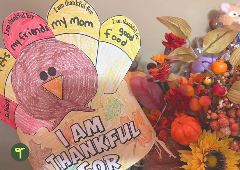 thanksgiving turkey hat craft template