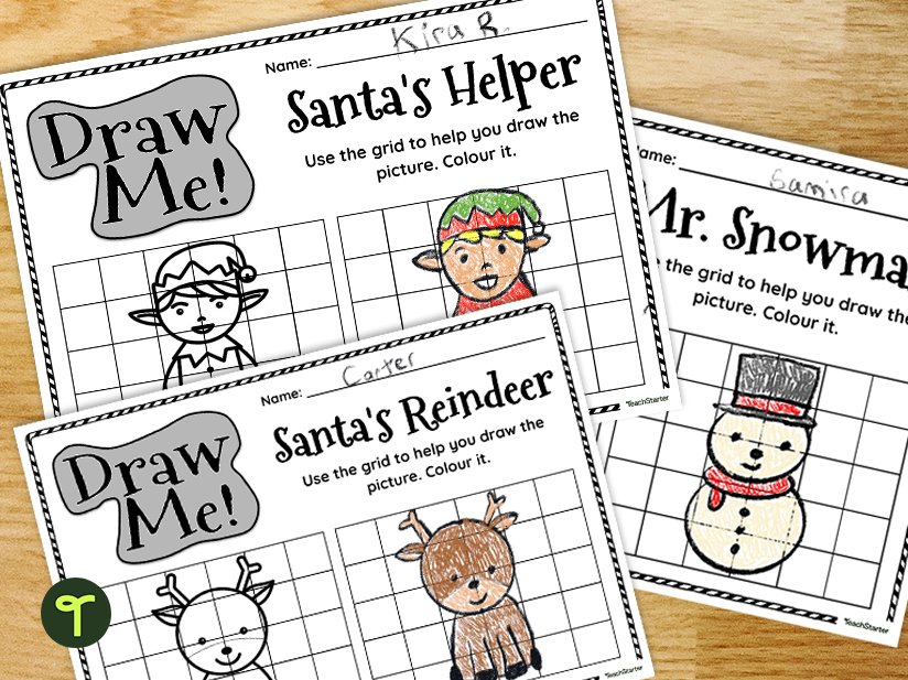 How to draw Christmas worksheets
