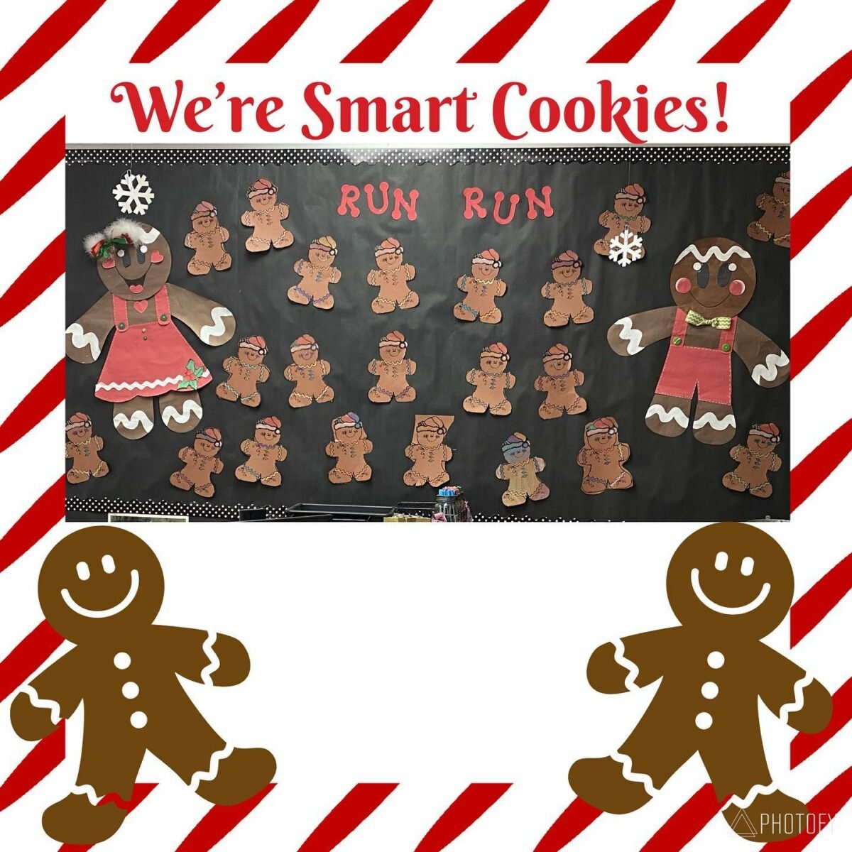 Gingerbread holiday bulletin board - Teach Starter