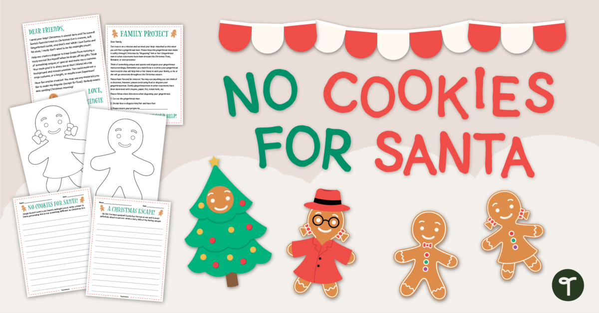 Gingerbread cookies bulletin board set - Teach Starter