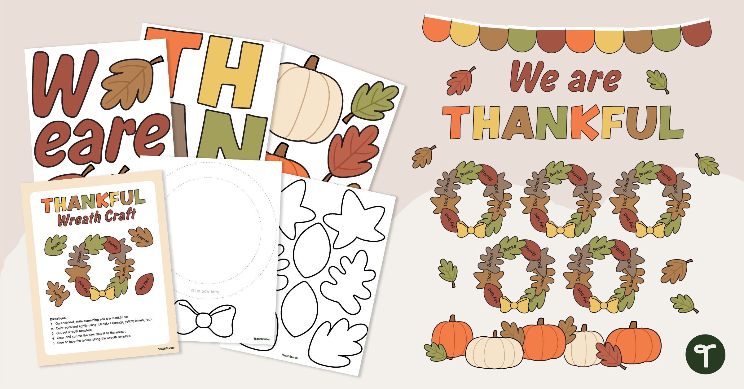 We Are Thankful Template - Teach Starter